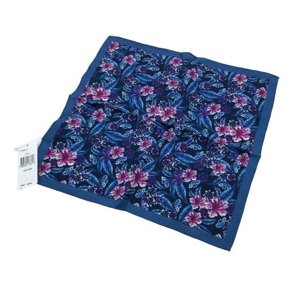 Ted Baker Mens Floral Wool & Silk Pocket Square - One Size Measures 12" x 12" - Picture 1 of 3
